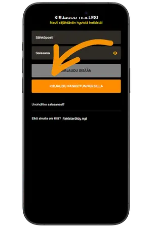 Käynnistä sovellus ja kirjaudu sisään Jellona App