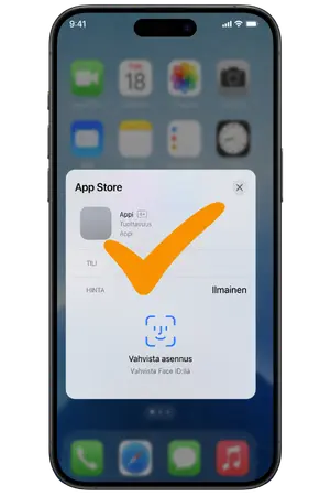 Paina lataa-painiketta Jellona App