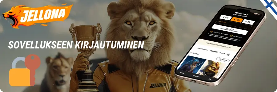 Sovellukseen kirjautuminen Jellona App